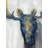 Blue Moose - Rustic Blue Framed Canvas Home Decor Piece