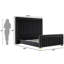 Grand lit tapissier luxueux de 68 po London-683111616-683111621