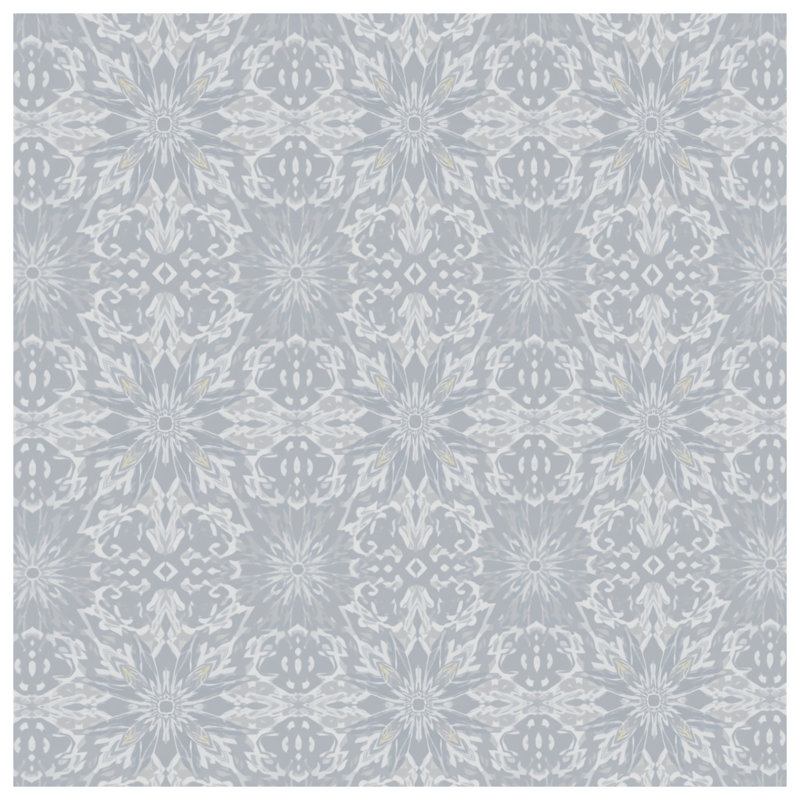Couvertures grises à motif mandala, L 50 po x H 60 po