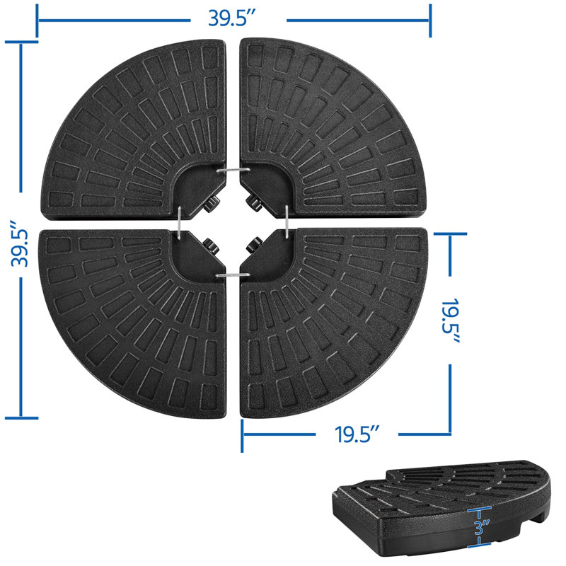 Support d'extérieur pour parasol 4 pièces Buchan
