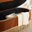 Oval Tufted Bullion Fringe Storage Bench-1599249143