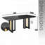6-Seater Dining Table with Gold Accents