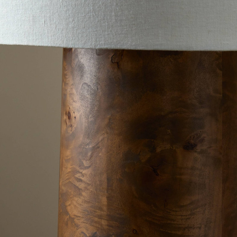 Daxton Floor Lamp, Dark Brown Mappa Burl