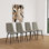 4 chaises de salle à manger de style moderne avec siège rembourré en lin et structure en métal robuste pour le soutien de l'écurie