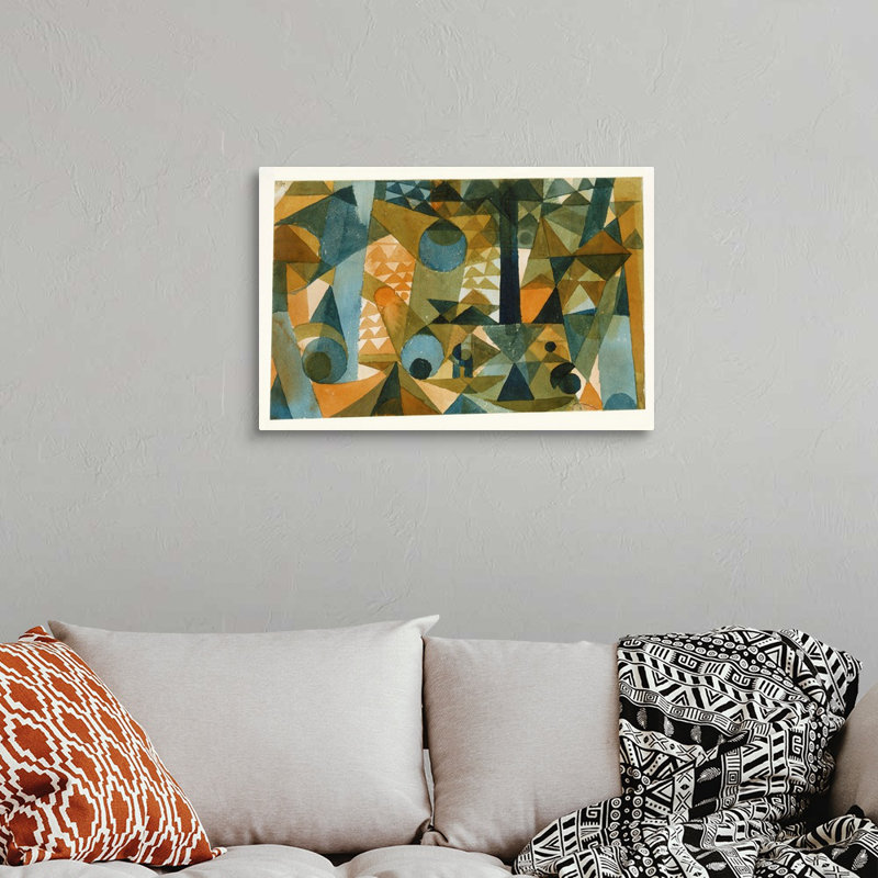 Reproduction d’art sur toile, "composition" par Paul Klee, H 20 po x l 30 po x P 1,25 po, Toile tendue