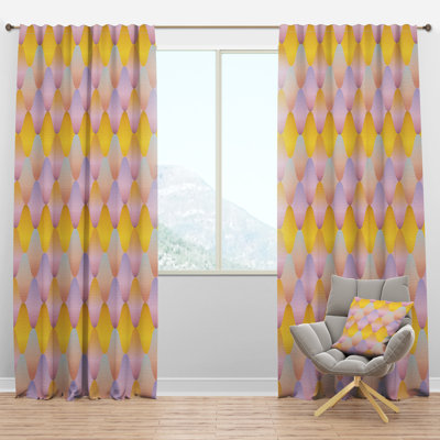 Panneau de rideau simple semi-diaphane avec passe-tringle Diamond II