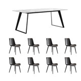 Modern simple rectangular dining table and chair