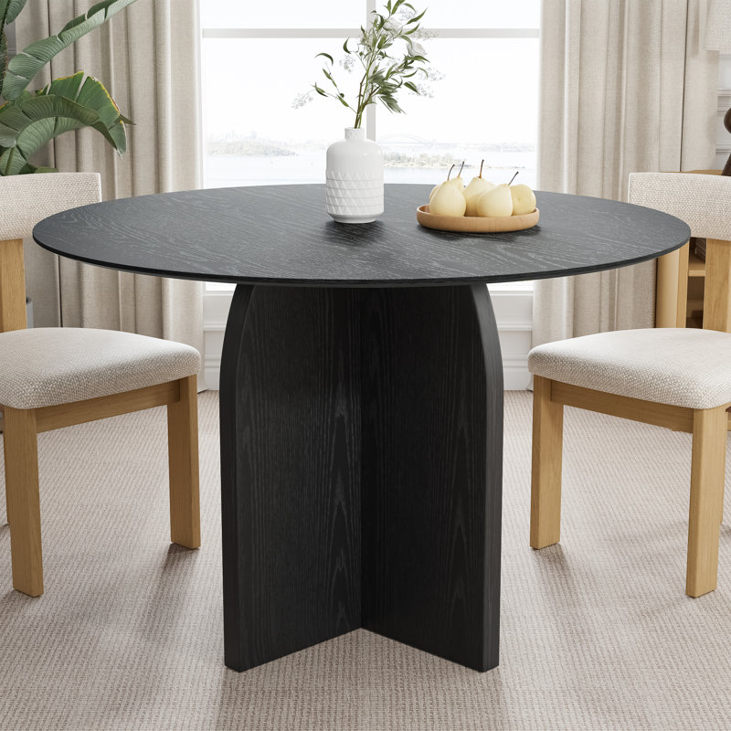 Table de salle à manger Enciso, H 30 po x L 45 po x l 45 po, Noir