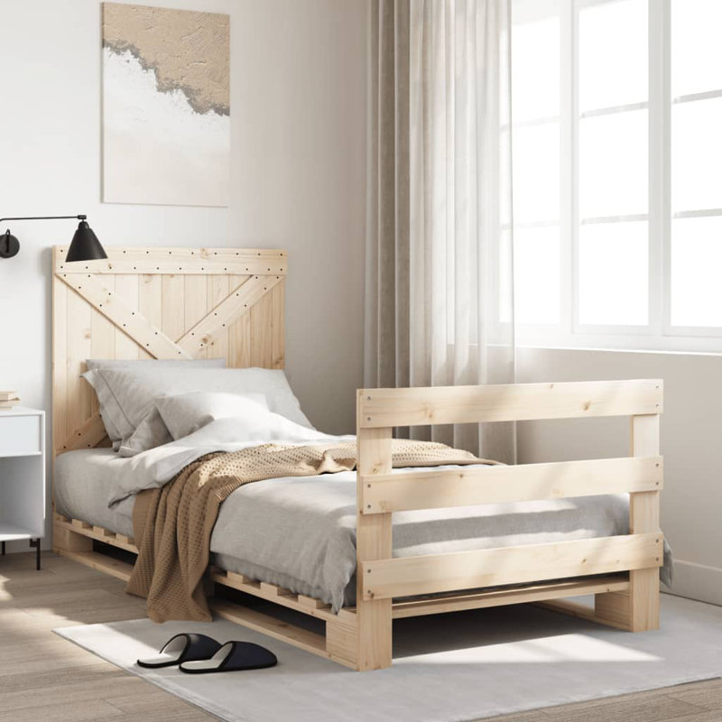 Plamond Solid Wood Bed, European Single (90 x 200cm)
