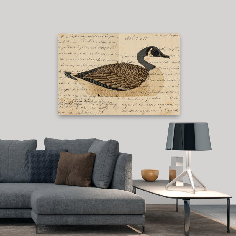 Canada Goose, oiseau rétro, art animalier, H 48 po x l 32 po