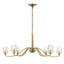 Lustre en laiton 6 lumières Uttermost Barcelona