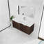 Armoire de salle de bain 48 po avec lavabo en résine, portes à fermeture douce, conception à fixation flottante