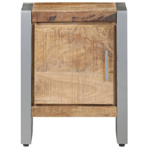 Bedside Cabinet 15.7" x 11.8" x 19.7" Rough Mango Wood