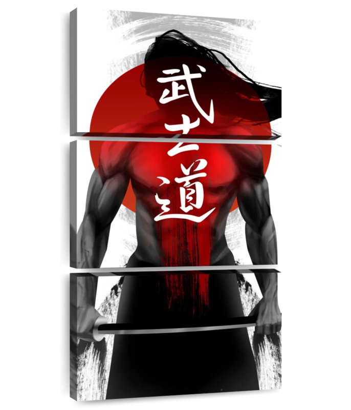 Samouraï féodal, H 38 po x l 18 po