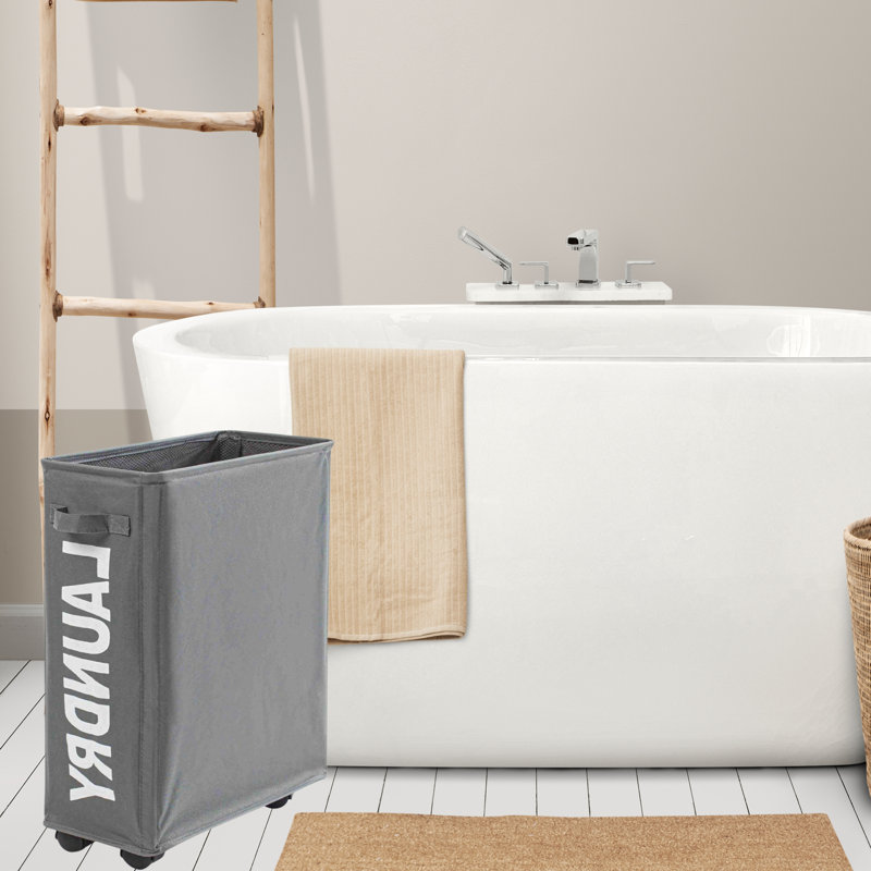 Panier à linge pliable, Gris foncé