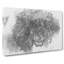 Lion with Piercing Eyes in Abstract - Wrapped Canvas Drawing - Wrapped Canvas-55309835