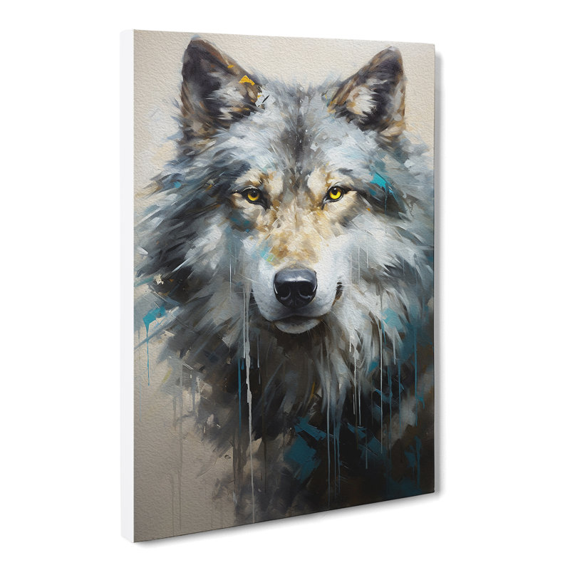 Wolf Hard Edge - Wrapped Canvas, 76cm H x 50cm W x 3cm D
