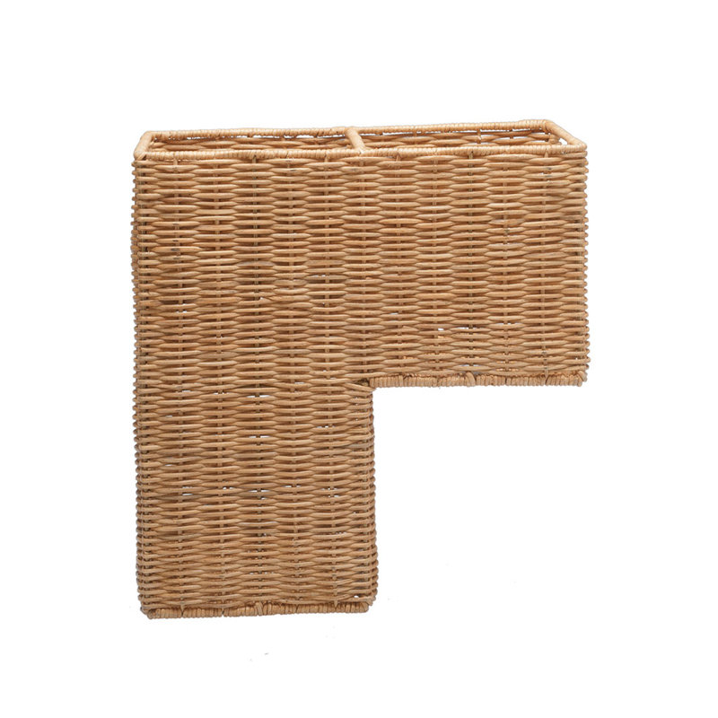 Panier d'escalier en osier, Marron clair