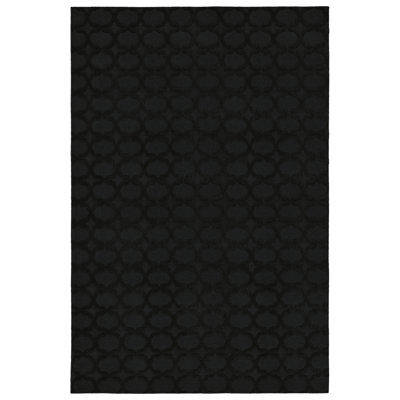 Togut Geometric Tufted Black Rectangle Area Rug