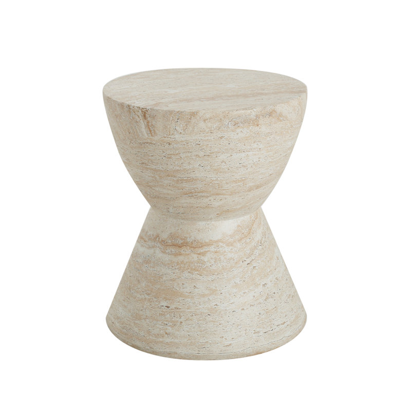 Northrup Concrete Side Table, Travertine