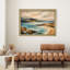 Paysage côtier avec eau bleue et rivage sablonneux pour salon, art mural encadré 26 po x 36 po-900599685-900599684