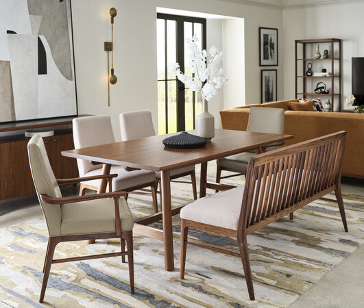 Walnut Grove Upholstered Arm Chair, Crypton