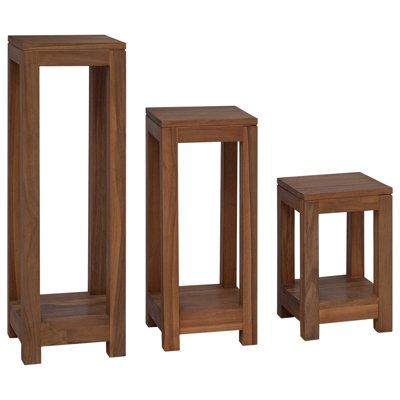Solid Wood 2 Tier Plant Stand