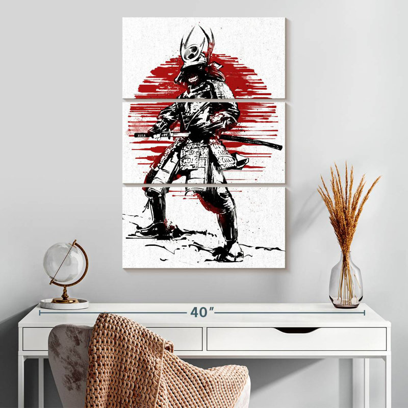 Sireci Red Sun Samurai, 32" H x 20" W