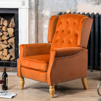 Ailith 70cm Wide Velvet Wing Chair Recliner