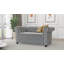 Chesterfield Hanna Sofa Set with Sleeping Function 3+2+1 Made of Velvet Fabric with Solid Wood Legs-1703487679