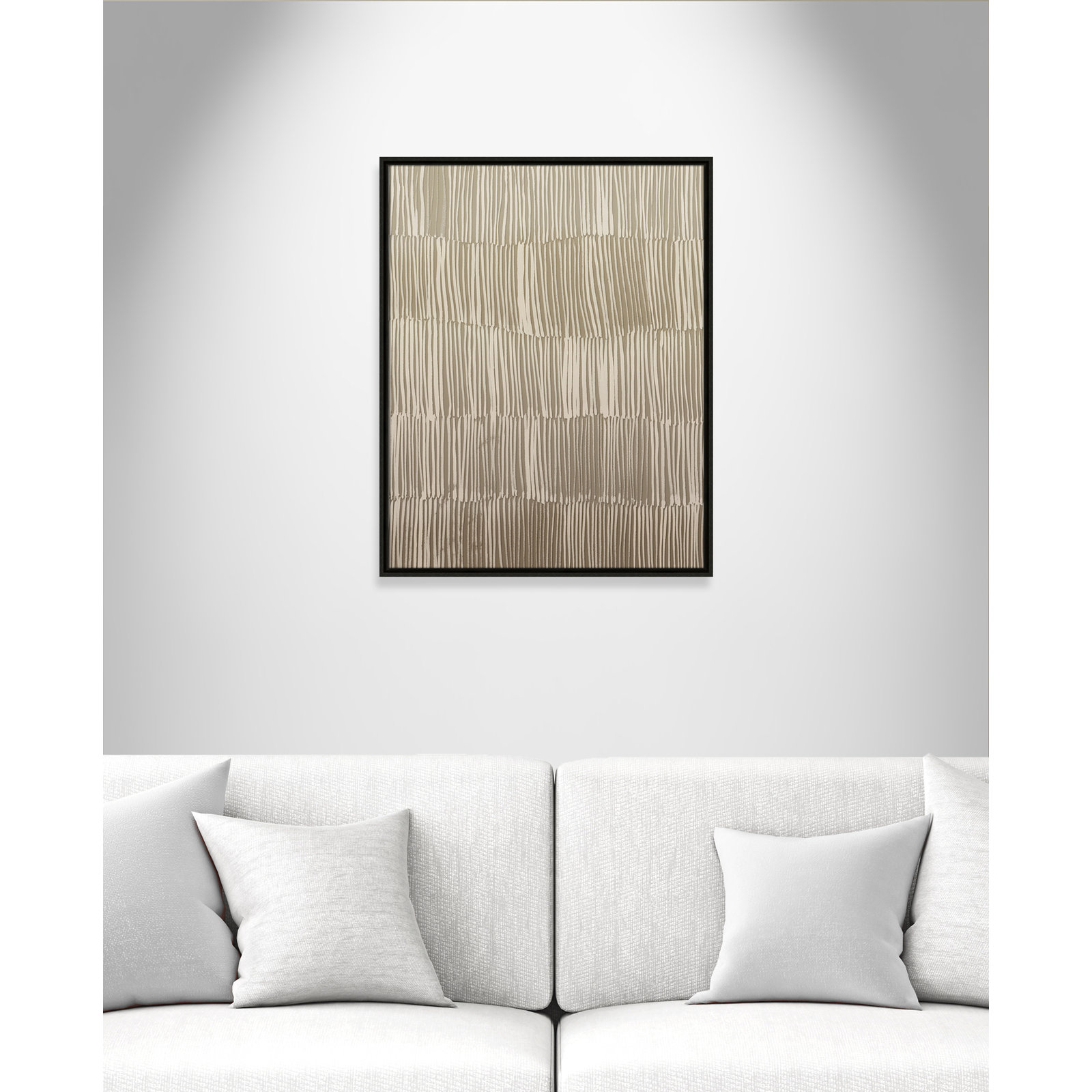 Linear Calm I Print by , 29.5" H x 23.5" W, Espresso Floater