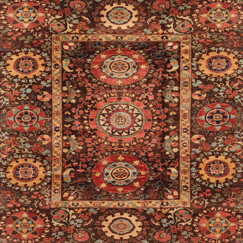 Tapis abstrait moderne 3906, Carré 4 pi