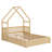 House Platform Bed With Guardrail And 2 Drawers-1359772360