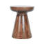 Table d'appoint à piédestal en bois brun