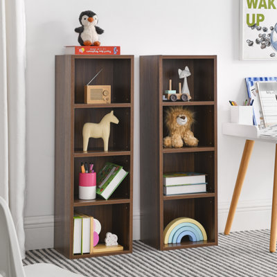 8 Cd Slim Storage Cabinet With Adjustable Shelves, Multi-Functional Bookcase For Home Office, And Waterproof Design Media Tower Rack Double- Bookcase, Tall Narrow Display Stable Exquisite Appearance
