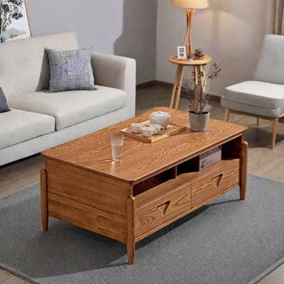 Table basse rétro en bois massif