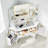 48'' Fluted Makeup Vanity Desk With Hd Triple Mirror And Lights,large Lighted Corner Vanity With Glass Top, Modern Dressing Table With Outlets-1161749623