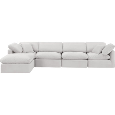 Itala Velvet L-Shaped Sectional Reversible