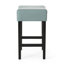 Set of 2, 26.75" Backless Leather Counter Height Barstool, Light Blue