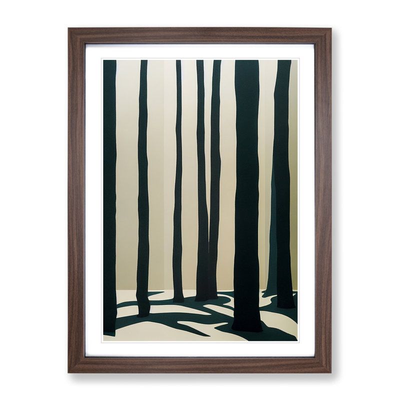 Eerie Forest No.2 - Wall Art, 46cm H x 34cm W x 2cm D, Walnut Framed