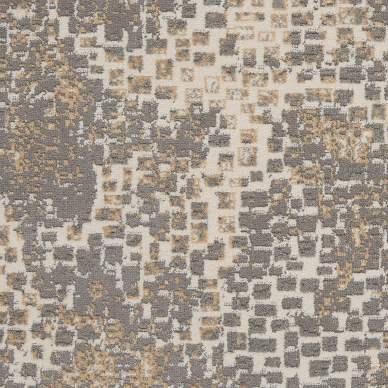 Uptown Abstract Area Rug in Beige, Rectangle 4' x 6'