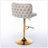 2PCS PU Gold Base Swivel Barstools With Adjusatble Height-1985716242-1985716255