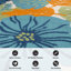 Tapis floral intérieur / extérieur beige / bleu marine / bleu sarcelle / vert / orange-1435971255-1435367791