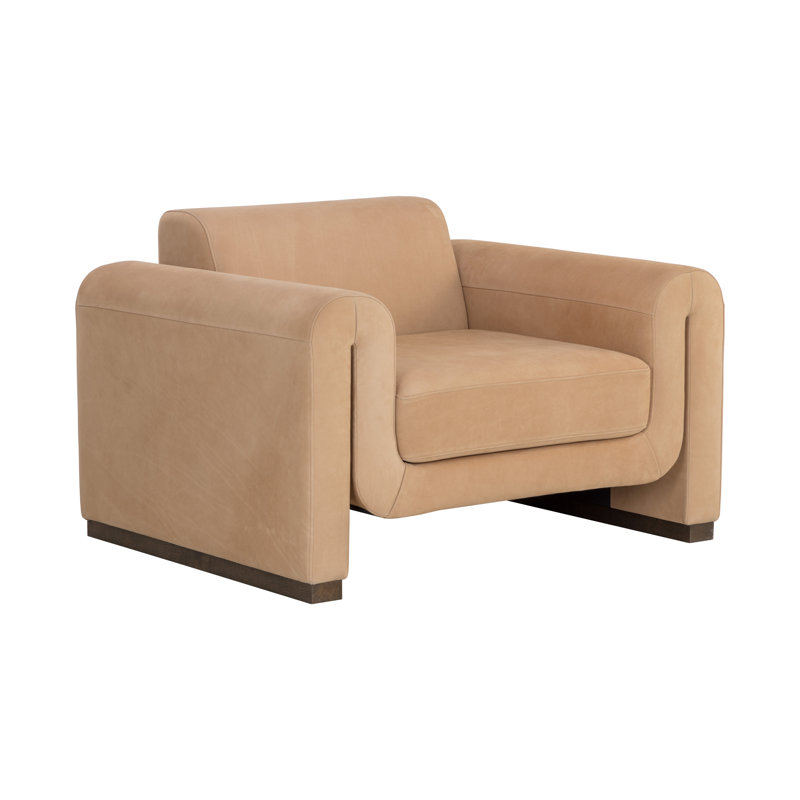 Lounge Chair, Brown Genuine Leather