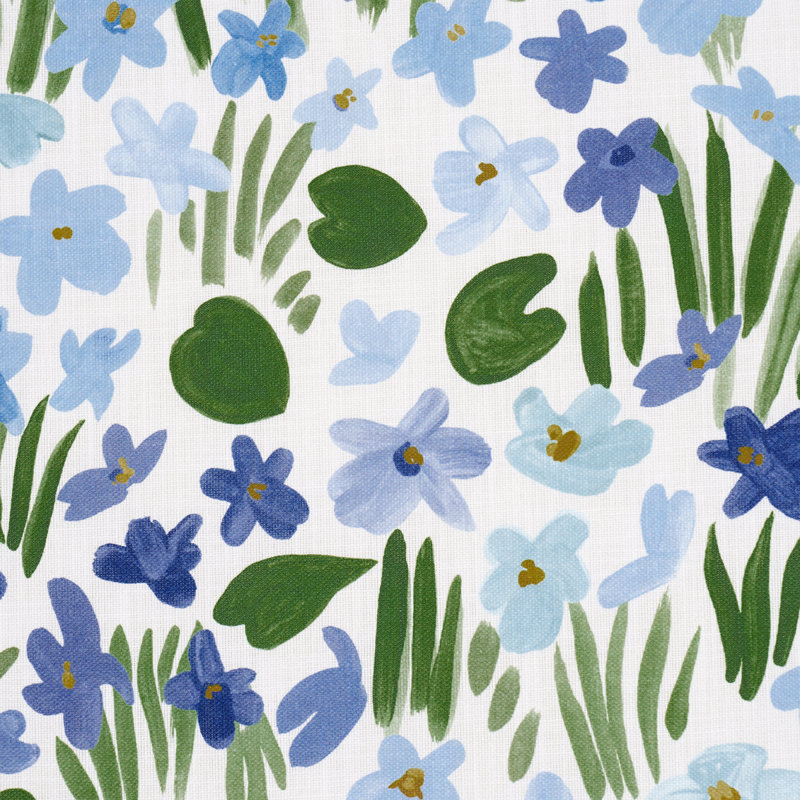 Schumacher X Studio Bon Sweet Violette Indoor/Outdoor Fabric, Blue