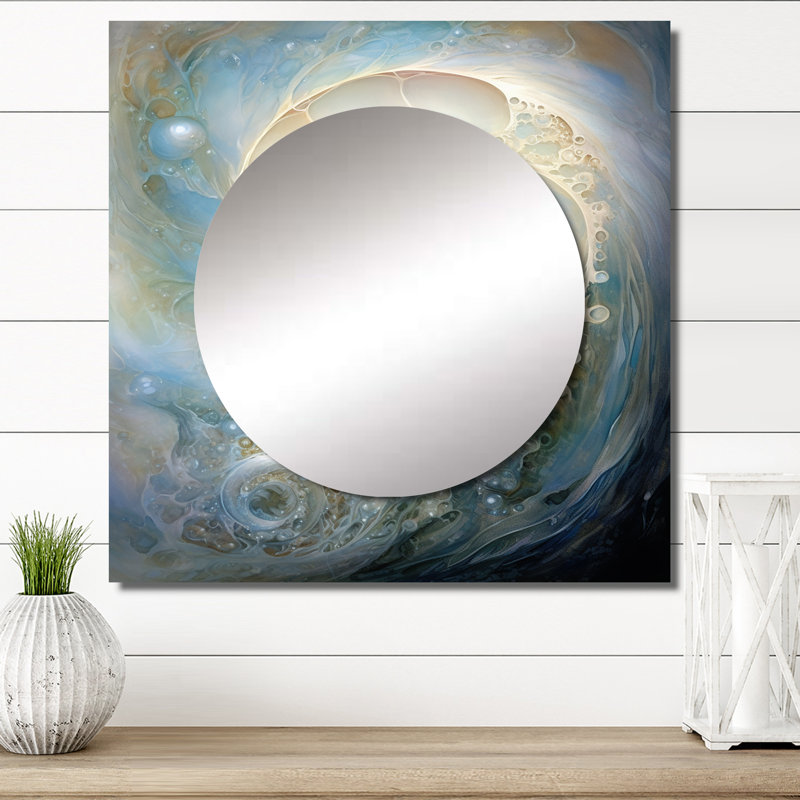 Miroir mural de salon Hittel - Nautilus, 36 po x 36 po