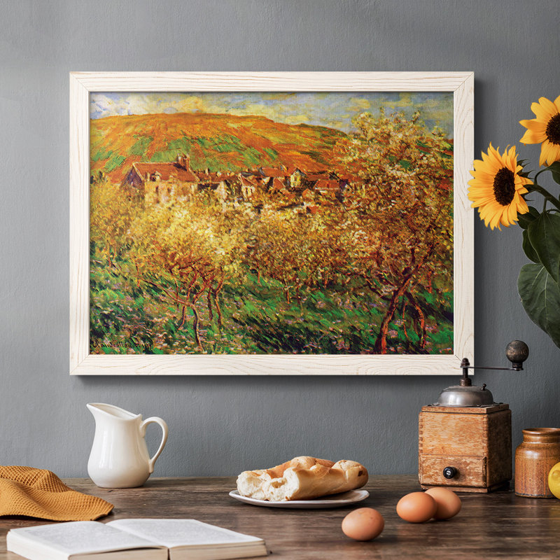 «Blooming Apple Trees», peinture sur toile encadrée, Blanc, H 22 po x l 32 po x P 1,5 po