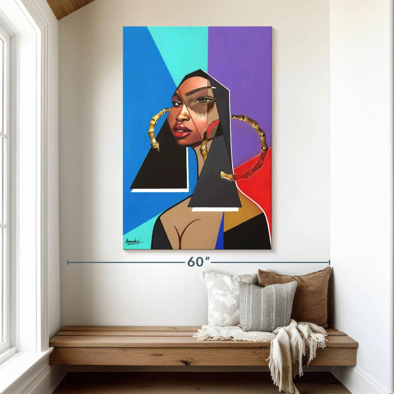 Leisha Black Mona Lisa, 51" H x 34" W