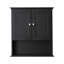 Armoire de rangement murale noire au-dessus de la toilette dans la salle de bain, matériau, charnières silencieuses, plusieurs zones, convient aux chambres à coucher, 25,99 compartiments profonds organisés, salles de lavage, profondeur