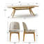 Ensemble de salle à manger 9 pièces en bois avec 8 chaises rembourrées et table à tréteaux extensible-1383524204